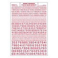 Woodland Scenics 45 degree Numbers USA Gothic - Red WOO748